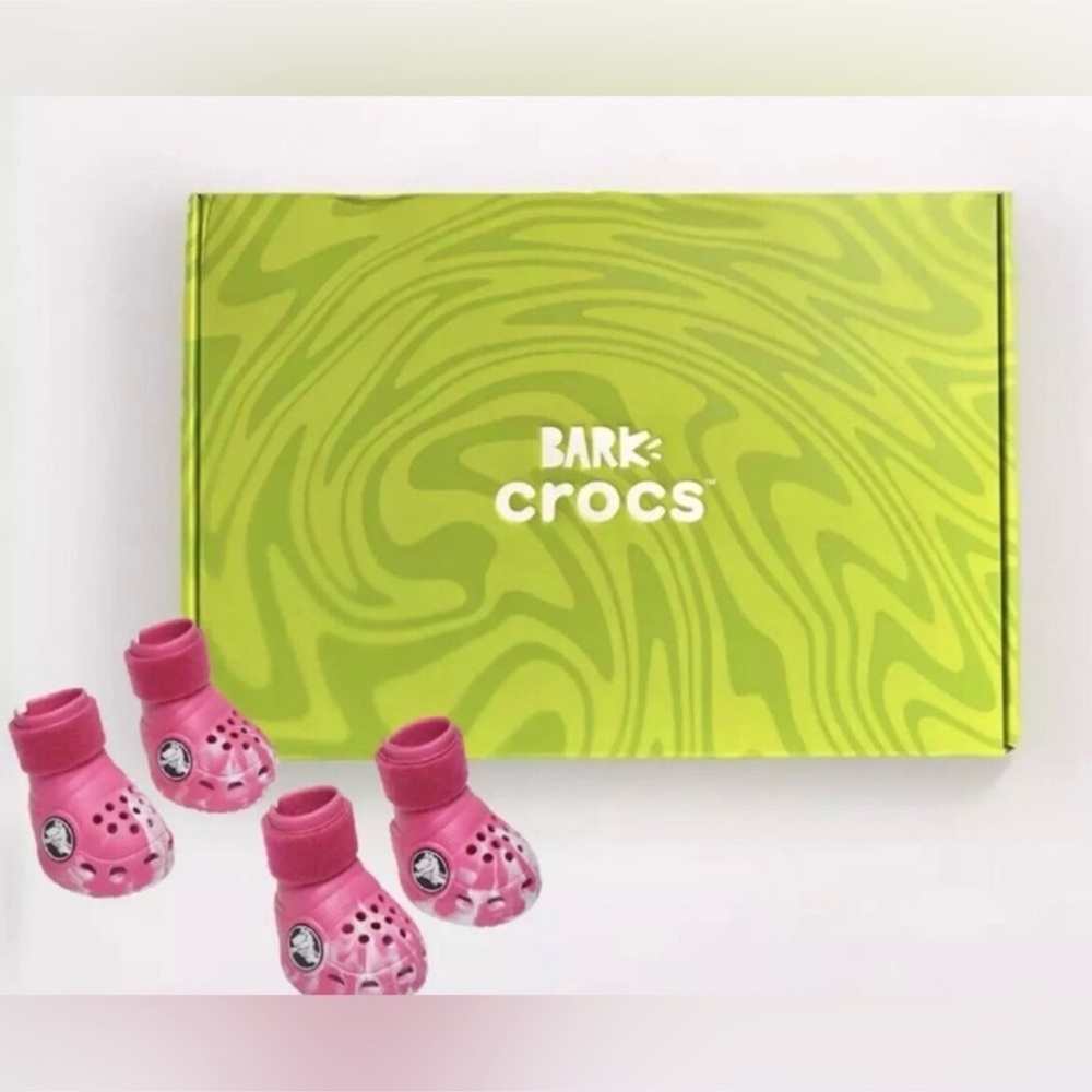 Bark Crocs Pink Dog Shoes